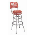 Back Double Ring Bar Stool w/ Seat & Band Logo